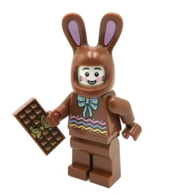 NEW LEGO CHOCOLATE EASTER BUNNY BOY MINIFIG costume basket bar rabbit holiday