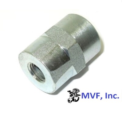 1/8'' x 1/8'' NPT Hex Female Connector Union Plated Steel Hydraulic 5000-02-02