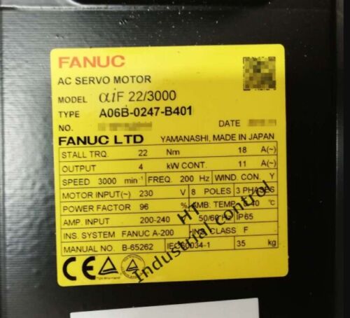 A06B-0247-B401 AC SERVO MOTOR αiF 22/3000 FAN A06B-0247-B401 A06B-0247-B401 AC SERVO MOTOR αiF 22/3000 FAN A06B-0247-B401