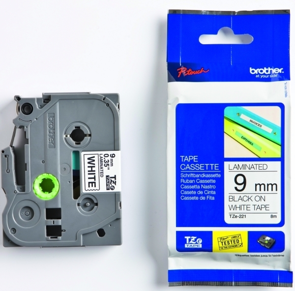 Beschriftungsband Original Brother P-Touch Tz-S221 Neu Tzes221 Schwarz Auf WeiÃ