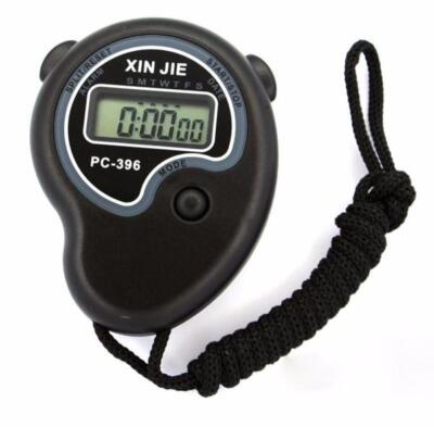Chronograph Counter Watch Stopwatch Sports Stop Digital Timer LCD Sport Watch