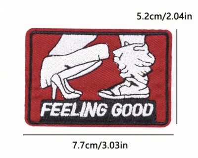Feeling Good BJ Patch Embroidered Iron On DIY Naughty Funny  Sexy Punk Bike Oral