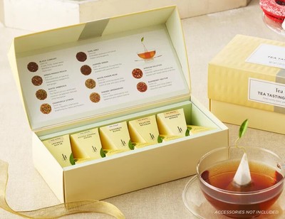 TEA FORTE,''Tea Tasting'' Assortment Petite Presentation Box of 10 Pyramid Infuser