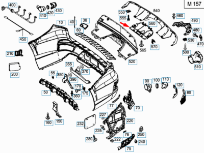 MERCEDES-BENZ GL X166 Stoßstangenabdeckung hinten A1668851824 Neu 