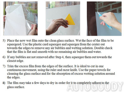 48" x 48" Frosted Glass Film Static Cling Office Bathroom Window Tint 4ft x 4ft