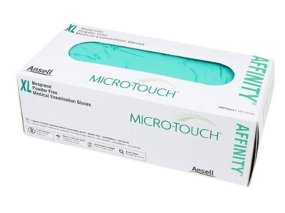*100-Gloves* Ansell Micro-Touch Affinity PF Neoprene Medical X-Large 3774