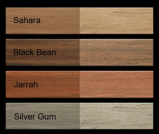 Modwood Decking 137 x 23 BLACK BEAN/SGUM/SAHARA/JARRAH Building