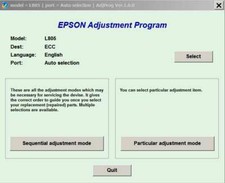 Epson Printer L805 Waste Ink Pad Counter Reset Error Correction