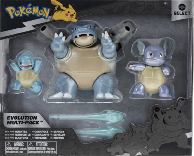 New Pokemon - Select Evolution 3 Multipack - Squirtle, Wartortle, Blastoise