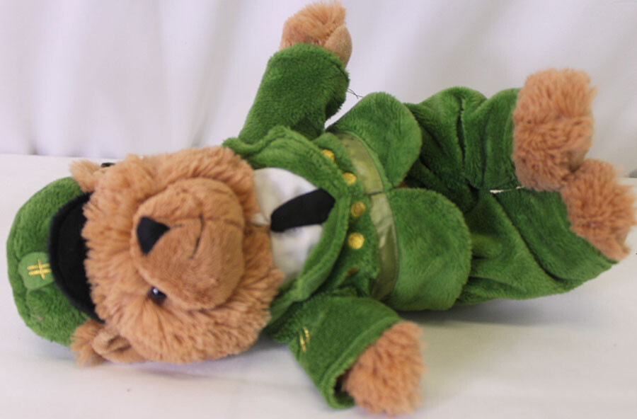 Harrods Souvenir Green Man Guard London Plush TEDDY Bear 12
