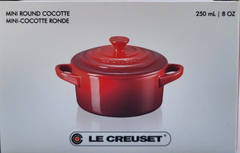 Rare! Le Creuset Mini Cocotte w/ Lid - 8 Oz - Fig - NIB