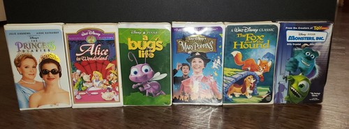 Disney VHS Movies Lot Of 17 - Aladdin Tall Tale Mary Poppins Monsters Peter Pan