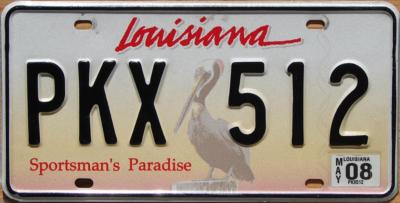 LOUISIANA PELICAN BIRD REAL AUTHENTIC LICENSE PLATE AUTO NUMBER CAR AUTO TAG LA