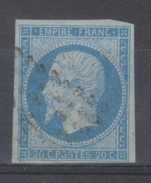 France - 14am Obli (Bleu Laiteux Sur Vert) 