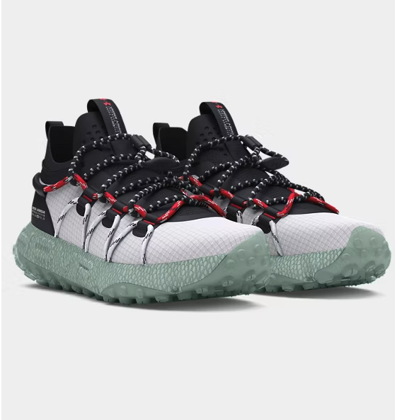 Pre-owned Under Armour Men's Hovr Summit Fat Tire Running Shoes Black 3022946-100 In White / Enamel Blue