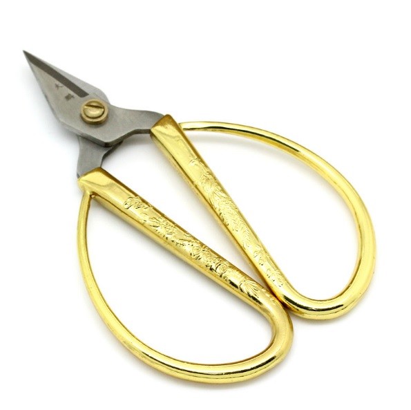 Forbici Sarto Da Cucire Breve Cutter Durevole Acciaio Vintage Dorate 5# dfh