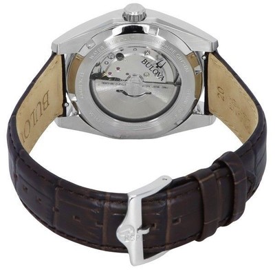 Pre-owned Bulova Surveyor Automatic Stainless Steel Light Green Dial 96b427 30m Mens Watch
