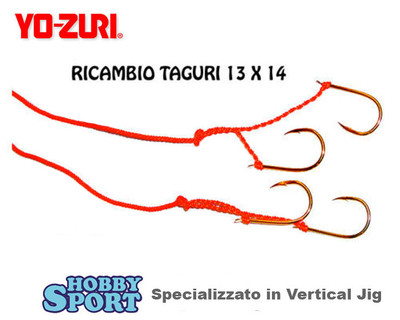 YO-ZURI RICAMBIO X TAGURI INCHIKU 13 X 14   CONF 2 ASSIST DOPPI  ORIGINALE JAPAN