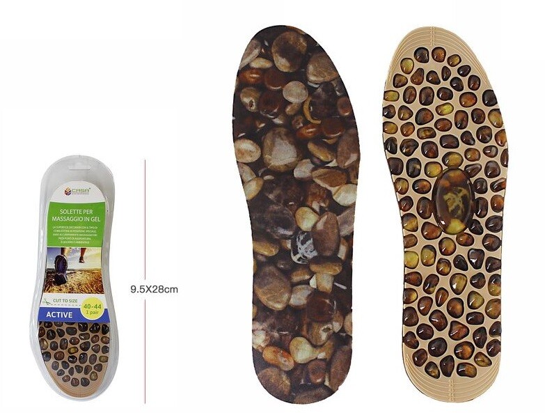 Coppia Di Solette Piede Benessere Scarpe Calzature Comfort Massaggio 64458 dfh