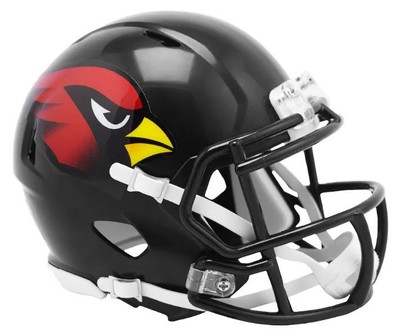 Альтернативный ЧЕРНЫЙ мини-шлем Riddell Speed от Arizona Cardinals