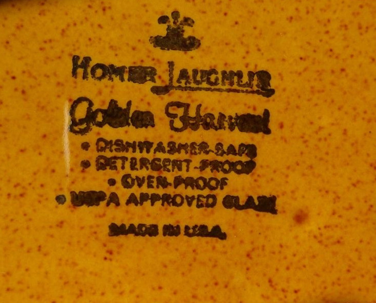 6 VINTAGE HOMER LAUGHLIN GOLDEN HARVEST PATTERN NICE 10 1/8