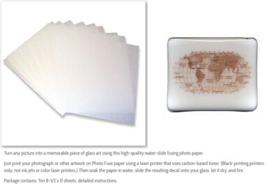 Sepia PHOTO FUSING PAPER 10 Sheets 8-1/2  11 in Use with BLACK CARBON-BASED INK