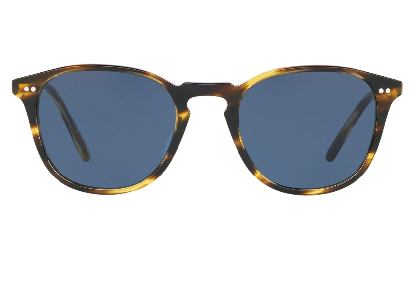 Pre-owned Oliver Peoples Forman La Polarized Sun In Cocobolo Msrp$496 Dicaprio's Fav In Blue