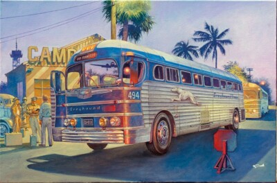 GMC PD3751 SilverSide Greyhound Lines (Plastic model kit) 1/35 Roden RN816