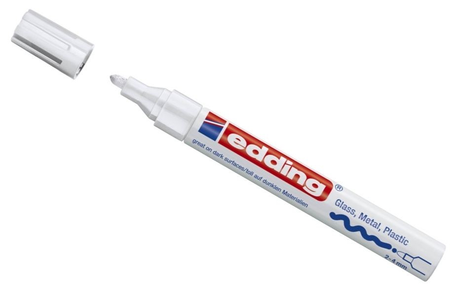 10x Edding 750 weiß Lackmarker wischfest permanent weiss Rundspitze 2-4mm