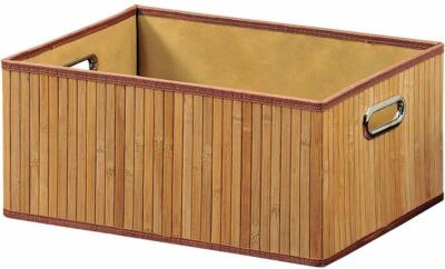 Kesper 57713 Aufbewahrungsbox faltbar, 30 x 14 x 20 cm, Bambus