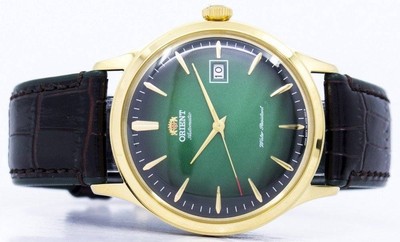 Pre-owned Orient Bambino Version 4 Automatic Emerald/green Dial Fac08002f0 30m Mens Watch