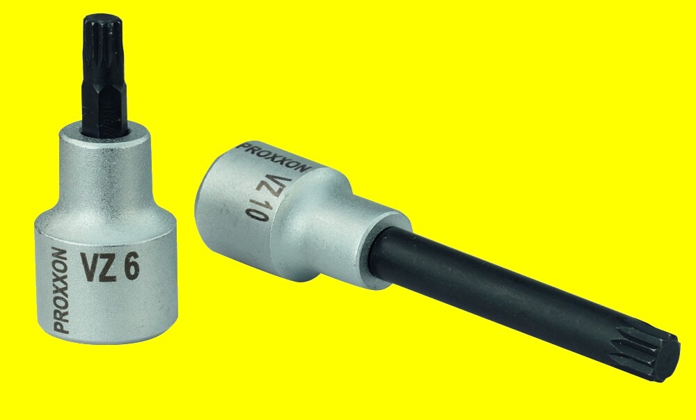 PROXXON Vielzahn-Bit Nuss XZN VZ9 – 1/2" Antrieb, Länge 100 Mm, Für Spezialschrauben