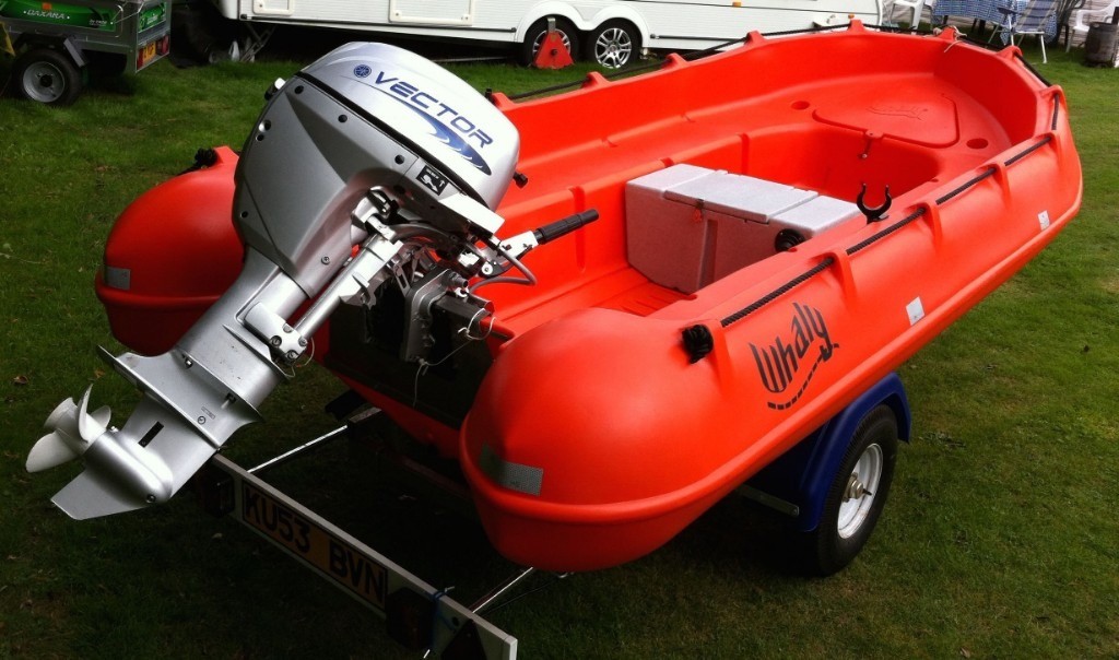 For sale Whaly 370 boat with two seat pods and 15hp engine no trailer