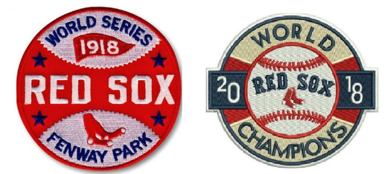 Boston Red Sox World Series Champions Patch Set 1918 2018 Vintage Style Set 2 Ebay