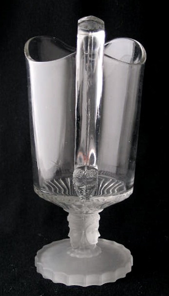 Duncan Glass THREE FACE water pitcher, 10 1/2