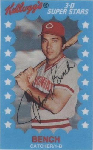 1982 Kellogg's 3-D Super Stars - Johnny Bench #30