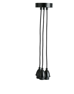 Habitat Pendel Black 3 Triple Drop Ceiling Light Lamp Lights Lamps