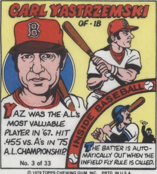 1979 Topps MLB Bubble Gum Player Portraits - Carl Yastrzemski #3