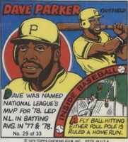1979 Topps MLB Bubble Gum Player Portraits - Dave Parker #29