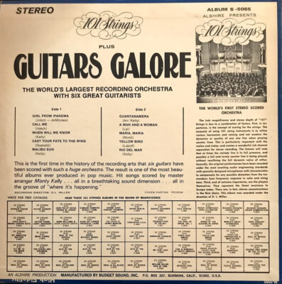 101 Strings Plus Guitars Galore 101 Strings Plus Guitars Galore LP, Album 1966 I