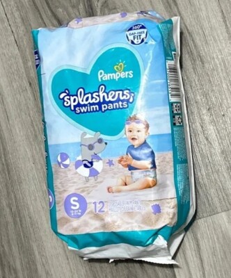 Pampers Splashers Baby Swim Pants Diapers Size Small 12 Ct Pool Protection