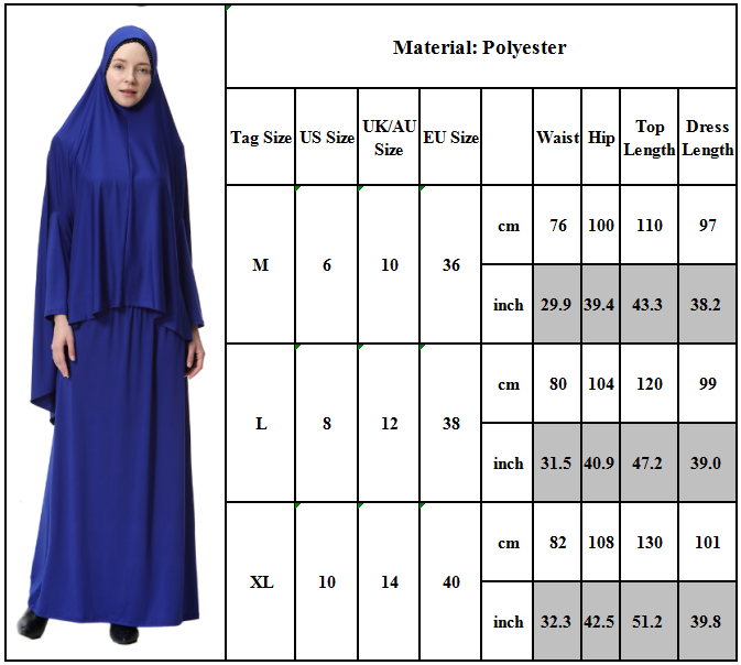 Frauen Hijab Gebetskleidung Schleier Kleid Muslimische Burka Khimar Islamische