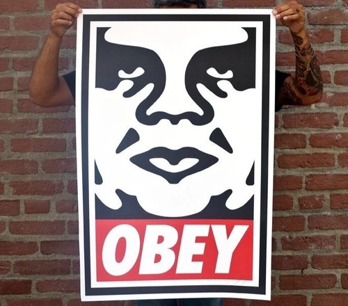 非売品 Obey / Giant ステッカー シルバー Shepard OBEY Shepard Fairey Vintage Sticker lot of 4 Andre The Giant