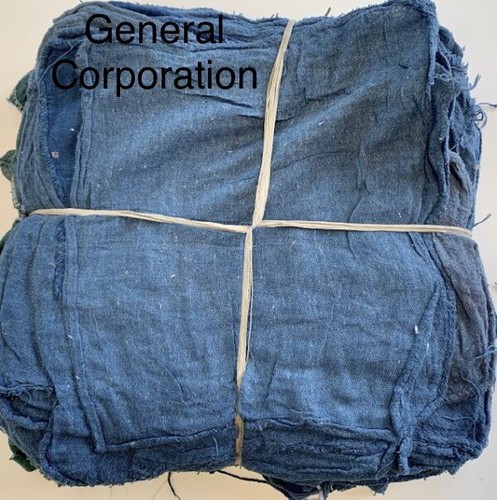 2500 New B Grade Great Mechanics Shop Rags Towels Blue 13"X14"