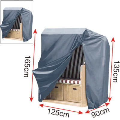 Gartenschutzhülle Abdeckhaube Abdeck Hülle für Strandkorb Abdeckplane GZ1160an