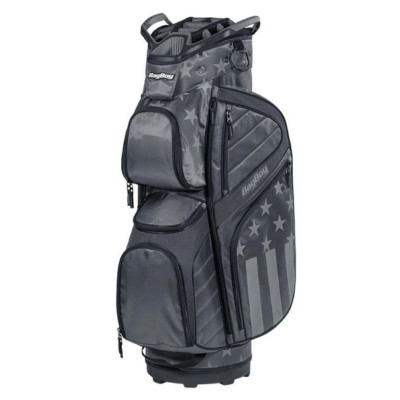 Bag Boy CB-15 Cart Bag 15 Way Top Full Length Putter Well Char/Stars/ Stripes