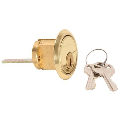 ILCO  Brass Rim Cylinder in Bright Brass