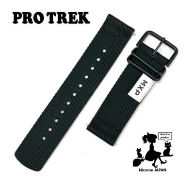 CASIO PRO TREK Replacement Band Bracelet cloth cross band PRW-60YBM-1AJF BLACK