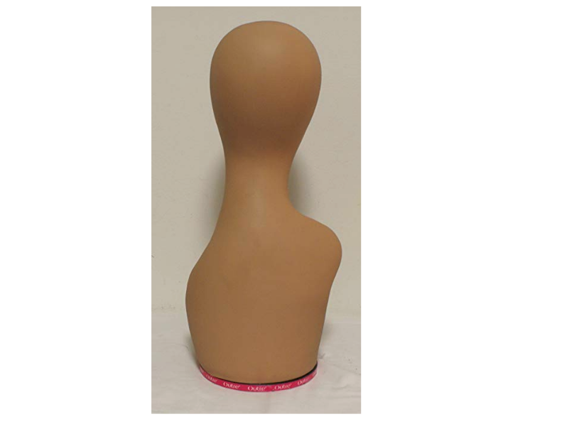 OUTRE 360 TURNING Mannequin Tan Head Model Stand Wig Hat Scarf Display 19