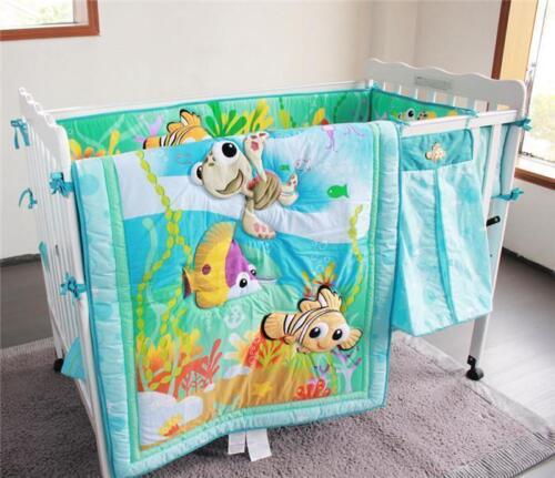 Fish Baby Cartoon Nemo Crib Nursery Bedding Set Quilt Bumper